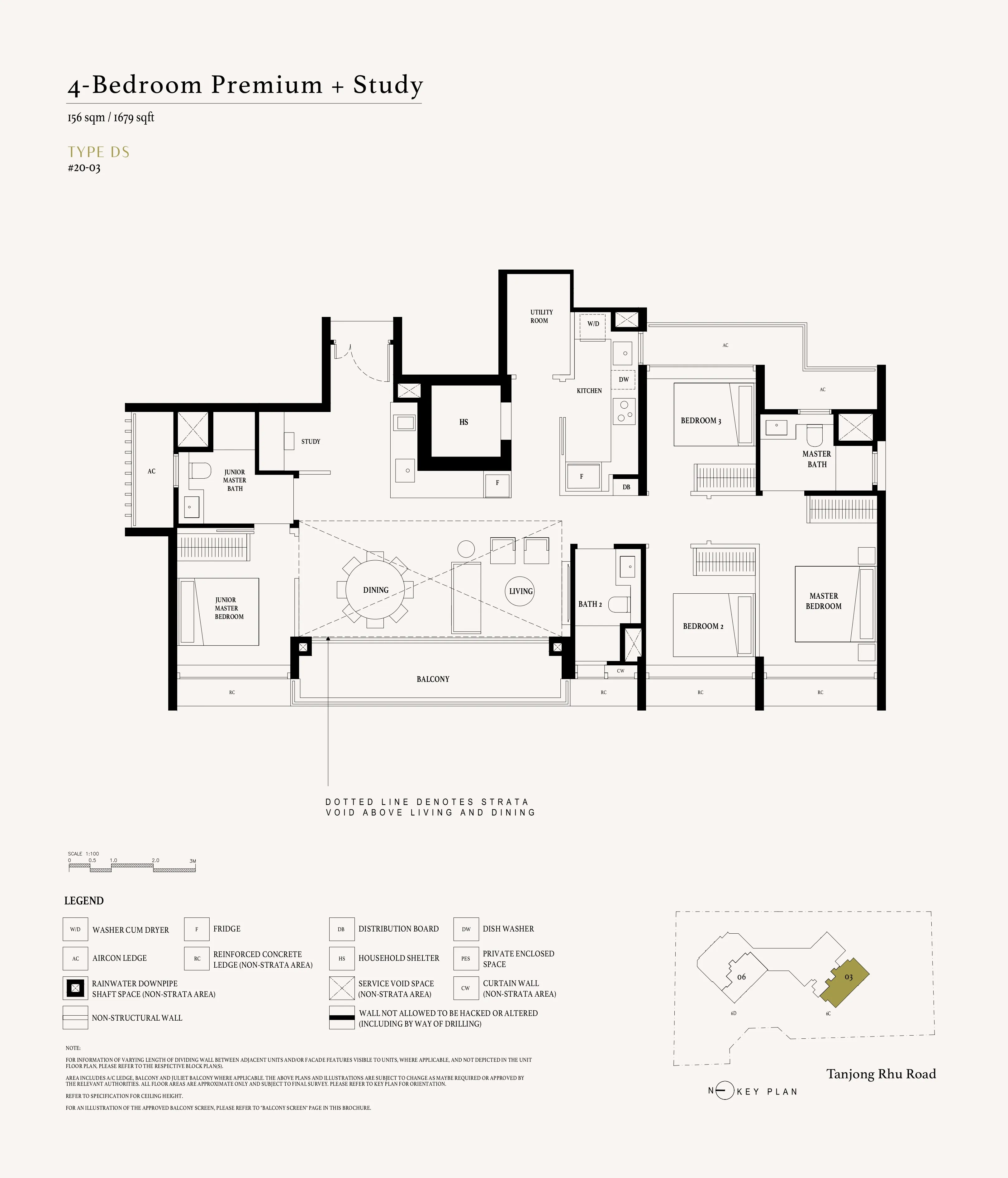 Arina East Residences 4-Bedroom Premium Plus Study Type D5 floor plan