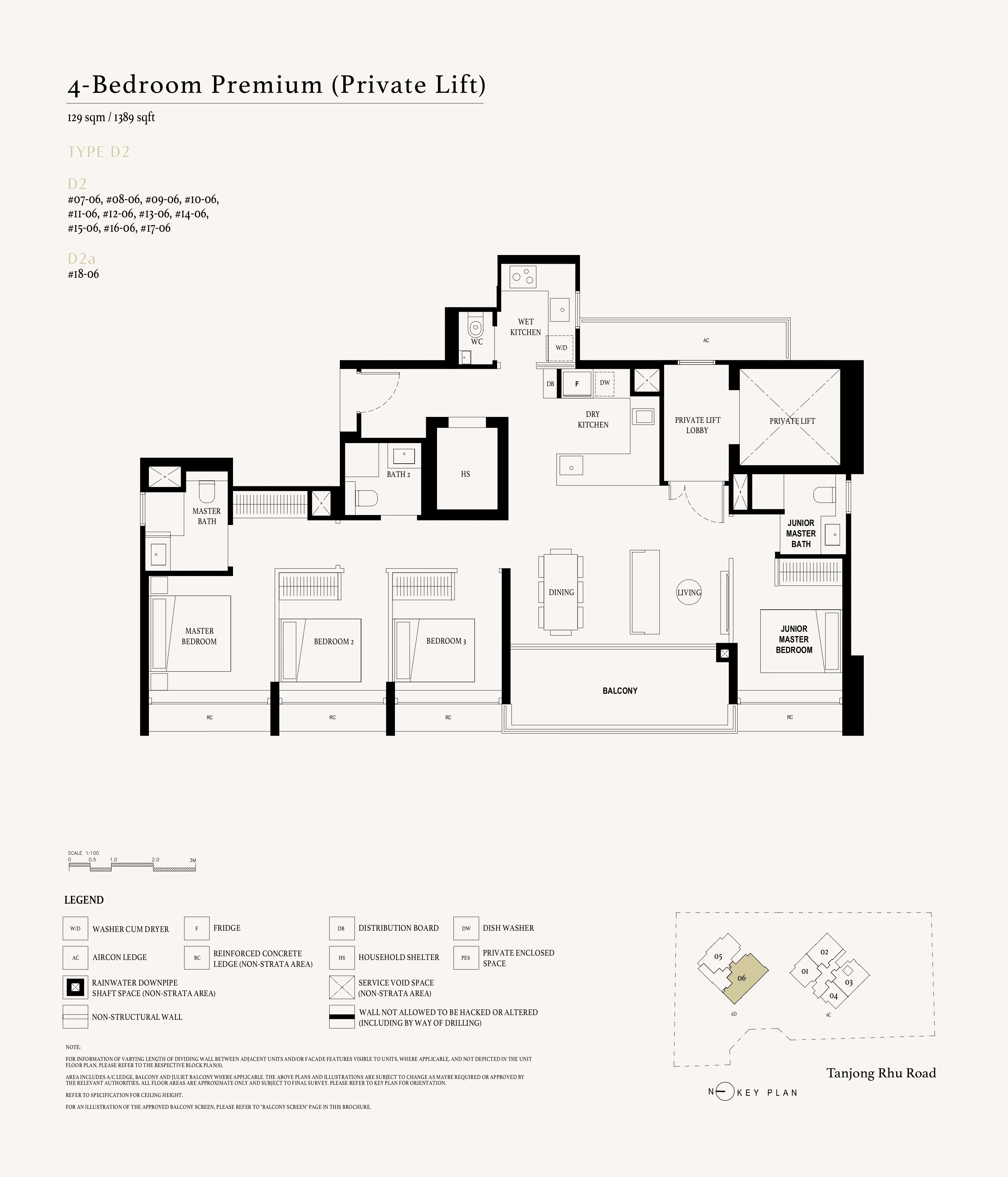 Arina East Residences 4-Bedroom Premium Type D2 floor plan