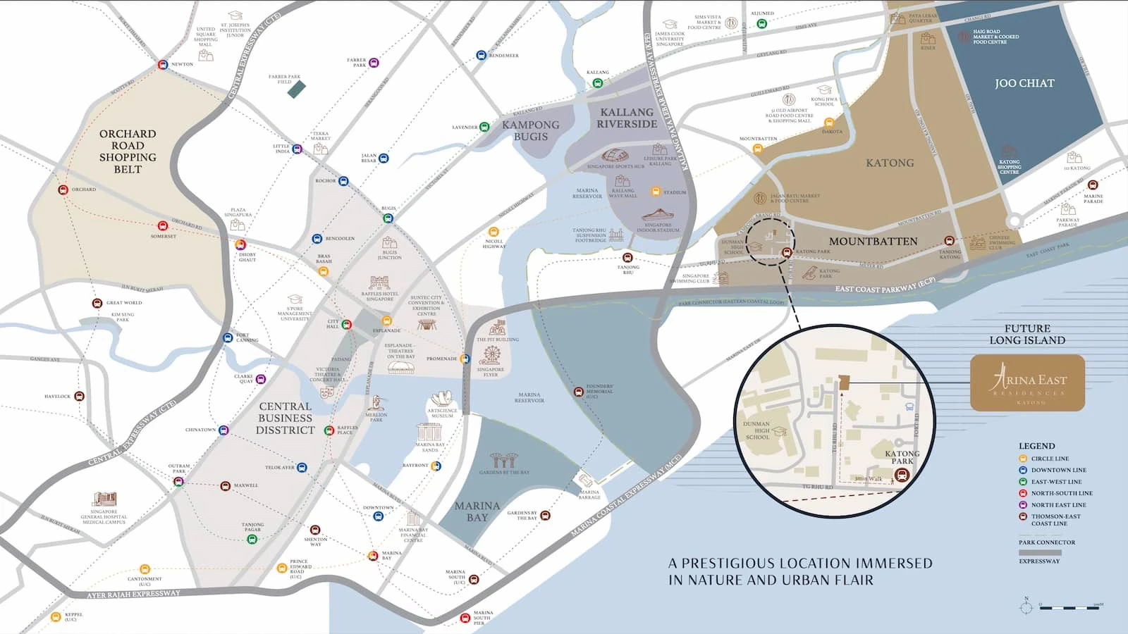 Arina East Residences Strategic Node Location Map