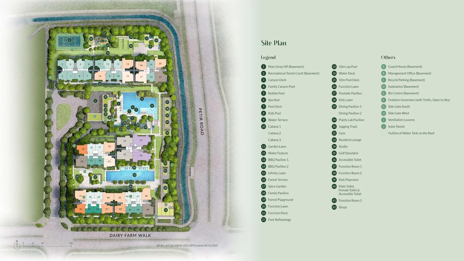 Master site plan layout for Narra Residences detailing block placements and facilities.