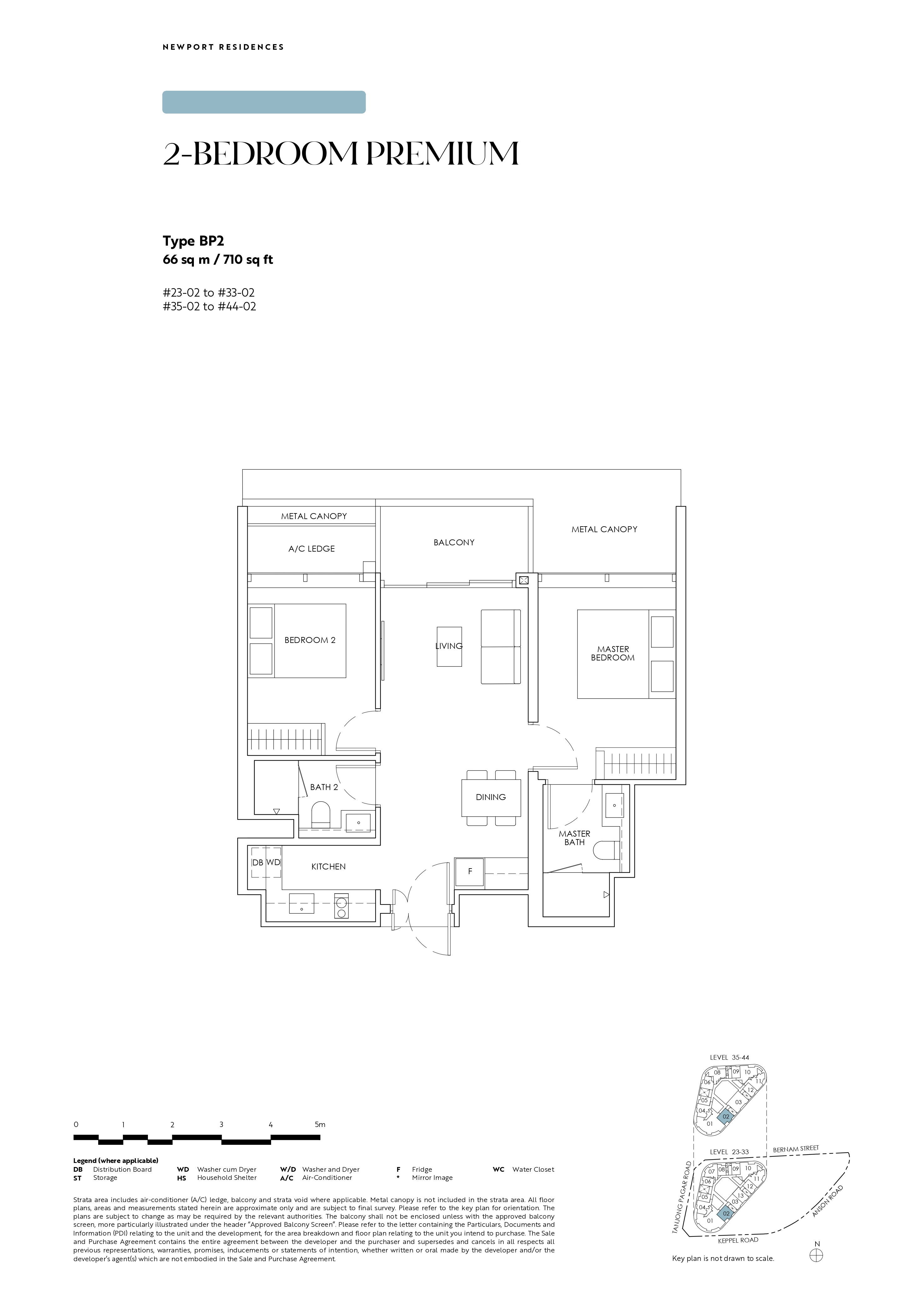 Newport Residences 2-Bedroom Premium Type BP2 - 710 sqft