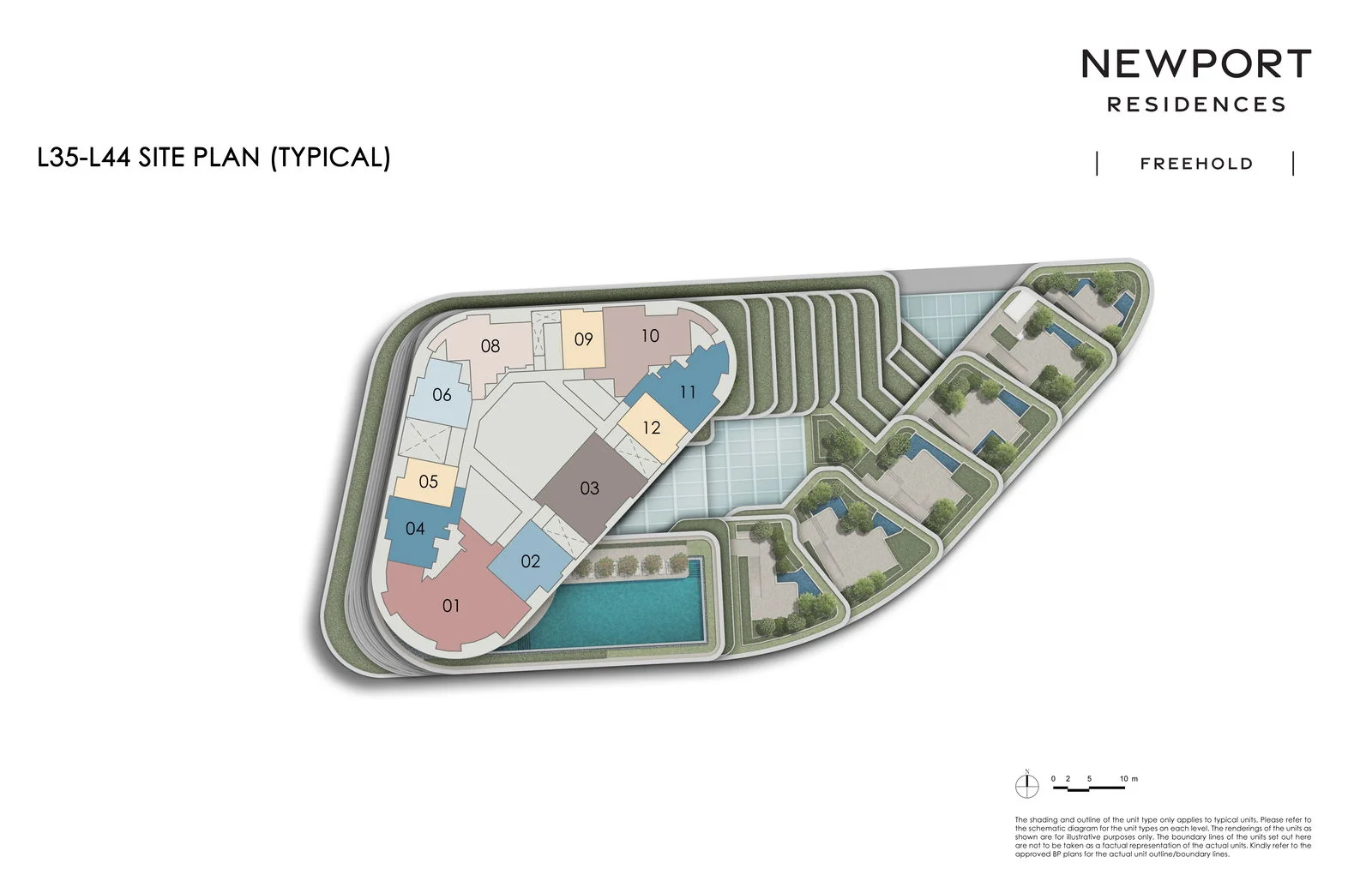Newport Residences Typical Site Plan Levels 35 to 44