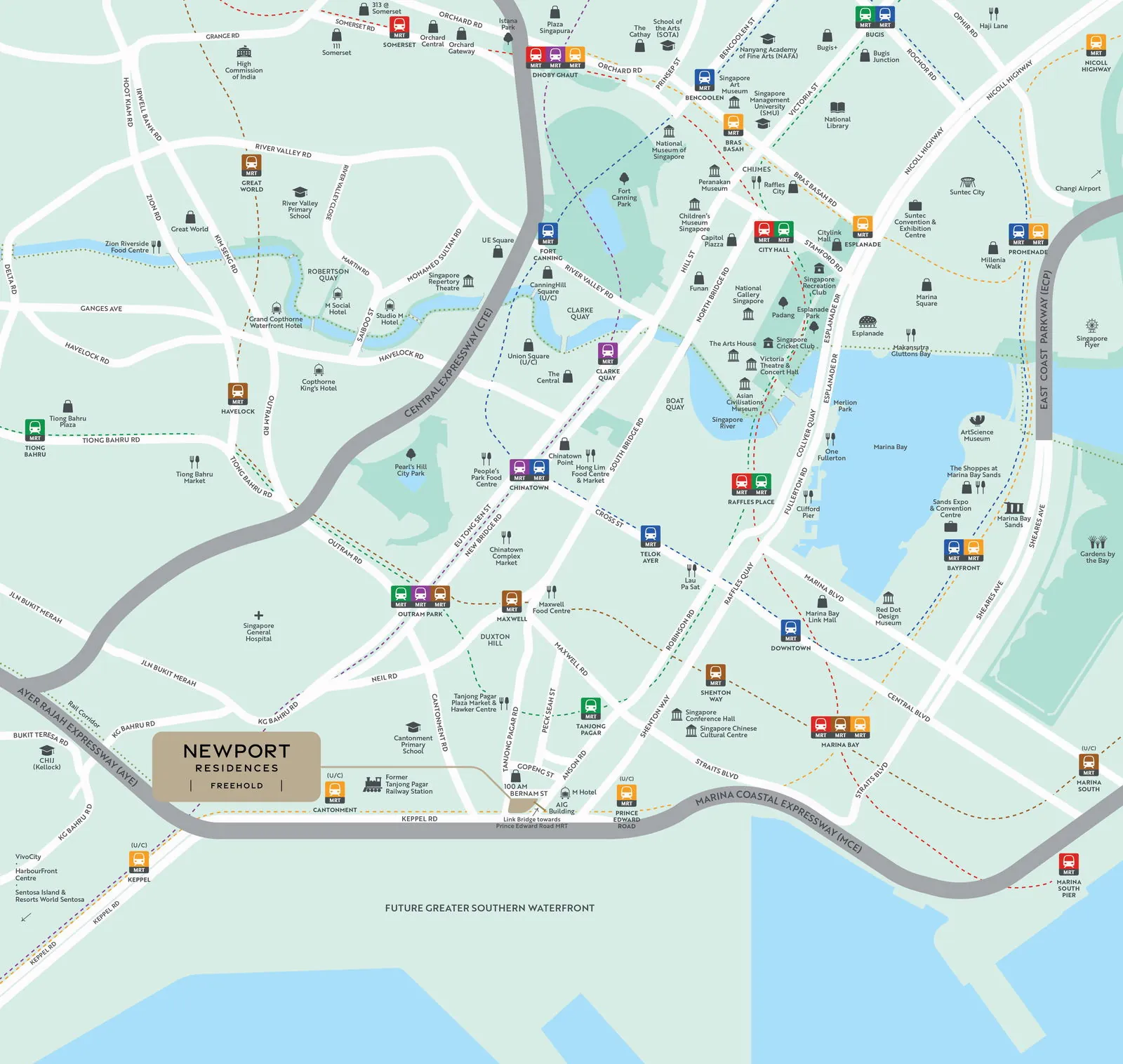 Newport Residences Strategic Node Location Map