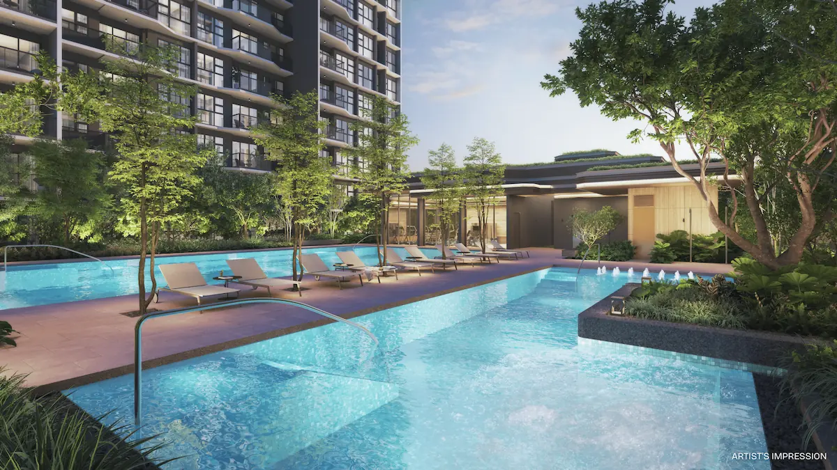 Artist impression of the hydrotherapy pool at Pinery Residences.