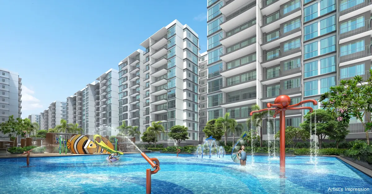 Treasure at Tampines water cannon kids play pool and ocean playground.